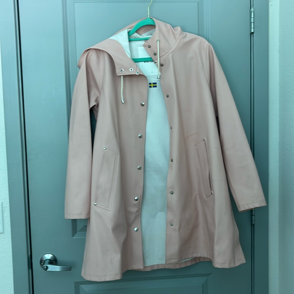Stutterheim Pink Trench Coat Classic Minimalist